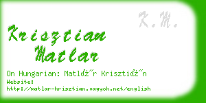 krisztian matlar business card